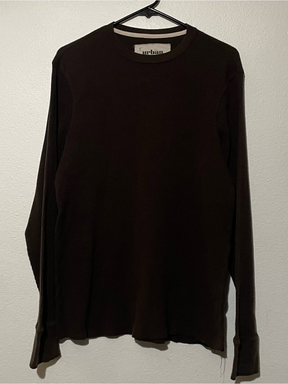 Urban Pipeline Men’s Long-Sleeve Waffle Thermal Shirt - Black